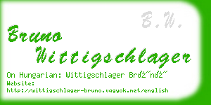 bruno wittigschlager business card